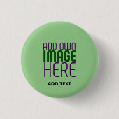 MODERNE BEARBEITBARE MINT GRÜNE BILDTEMPLATE BUTTON (Vorderseite)