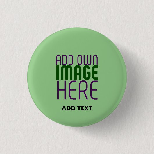 MODERNE BEARBEITBARE MINT GRÜNE BILDTEMPLATE BUTTON (Vorderseite)