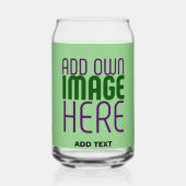 MODERNE BEARBEITBARE MINT GRÜNE BILDTEMPLATE DOSENGLAS (Rückseite)