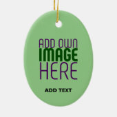 MODERNE BEARBEITBARE MINT GRÜNE BILDTEMPLATE KERAMIK ORNAMENT (Hinten)