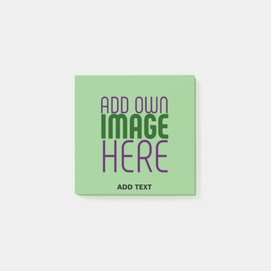 MODERNE BEARBEITBARE MINT GRÜNE BILDTEMPLATE POST-IT KLEBEZETTEL (Vorderseite)