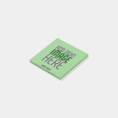 MODERNE BEARBEITBARE MINT GRÜNE BILDTEMPLATE POST-IT KLEBEZETTEL (angewinkelt)