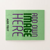 MODERNE BEARBEITBARE MINT GRÜNE BILDTEMPLATE PUZZLE (Horizontal)