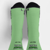 MODERNE BEARBEITBARE MINT GRÜNE BILDTEMPLATE SOCKEN (Oben)