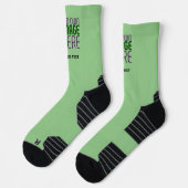MODERNE BEARBEITBARE MINT GRÜNE BILDTEMPLATE SOCKEN (Links)