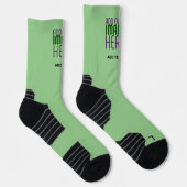 MODERNE BEARBEITBARE MINT GRÜNE BILDTEMPLATE SOCKEN (Rechts)
