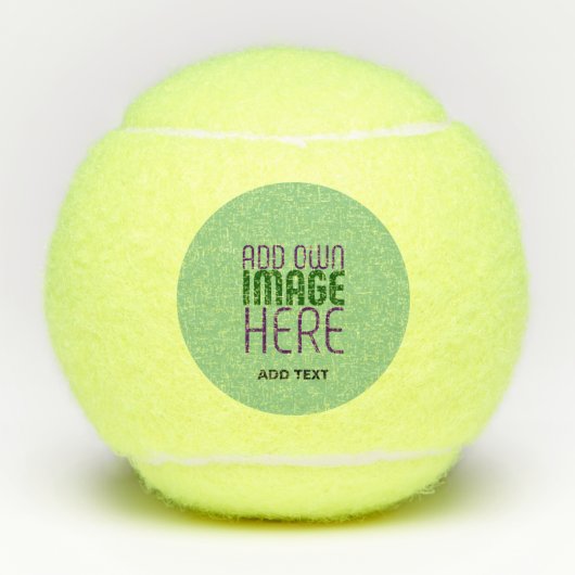 MODERNE BEARBEITBARE MINT GRÜNE BILDTEMPLATE TENNISBÄLLE (Vorderseite)