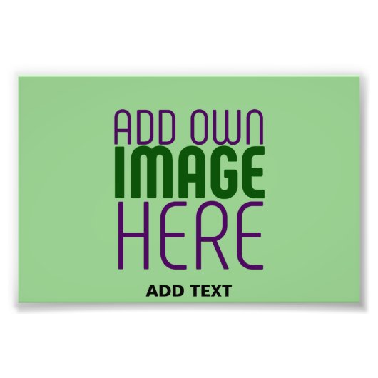 MODERNE BEARBEITBARE MINTGRÜNE BILD-TEXT-VORLAGE FOTODRUCK (Vorne)