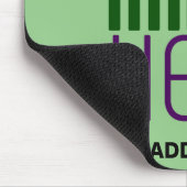 MODERNE BEARBEITBARE MINTGRÜNE BILD-TEXT-VORLAGE MOUSEPAD (Ecke)