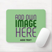 MODERNE BEARBEITBARE MINTGRÜNE BILD-TEXT-VORLAGE MOUSEPAD (Mit Mouse)