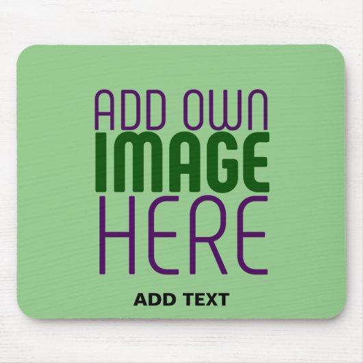 MODERNE BEARBEITBARE MINTGRÜNE BILD-TEXT-VORLAGE MOUSEPAD (Vorne)