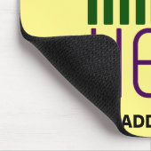 MODERNE BEARBEITBARE PASTELLGELBE BILD-TEXT-VORLAG MOUSEPAD (Ecke)