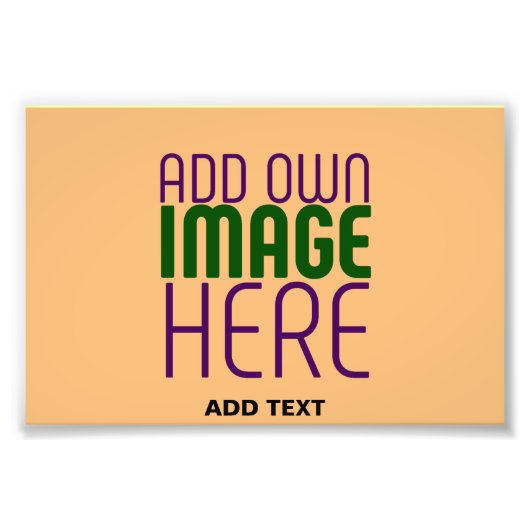 MODERNE BEARBEITBARE PFIRSICH-ORANGE-BILD-TEXTVORL FOTODRUCK (Vorne)