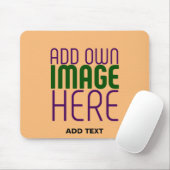 MODERNE BEARBEITBARE PFIRSICH-ORANGE-BILD-TEXTVORL MOUSEPAD (Mit Mouse)