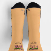 MODERNE BEARBEITBARE PFIRSICH-ORANGE-BILD-TEXTVORL SOCKEN (Oben)