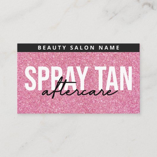 Moderne bearbeitbare Sif Spray Tan Aftercare Card Visitenkarte (Vorderseite)