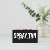 Moderne bearbeitbare Sif Spray Tan Aftercare Card Visitenkarte (Stehend Vorderseite)