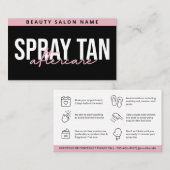 Moderne bearbeitbare Sif Spray Tan Aftercare Card Visitenkarte (Vorne/Hinten)