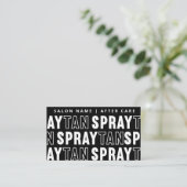Moderne bearbeitbare Sif Spray Tan Aftercare Card Visitenkarte (Stehend Vorderseite)