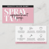 Moderne bearbeitbare Sif Spray Tan-Vorbereitungska Visitenkarte (Vorne/Hinten)
