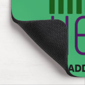 MODERNE BEARBEITBARE SMARAGDGRÜNE BILD-TEXT-VORLAG MOUSEPAD (Ecke)