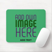 MODERNE BEARBEITBARE SMARAGDGRÜNE BILD-TEXT-VORLAG MOUSEPAD (Mit Mouse)