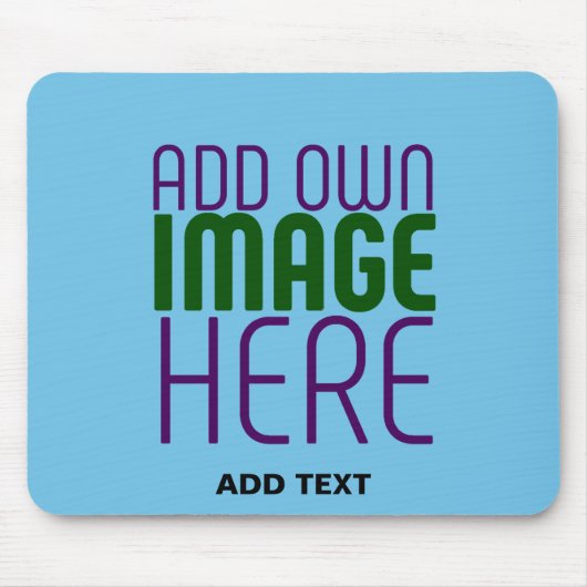 MODERNE BEARBEITBARE SWAG HIMMELBLAUE BILD-TEXT-VO MOUSEPAD (Vorne)