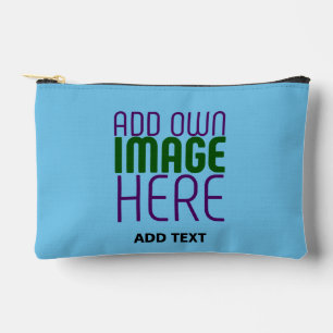MODERNE BEARBEITBARE SWAG HIMMELBLAUE BILD-TEXT-VO ZUBEHÖRTASCHE