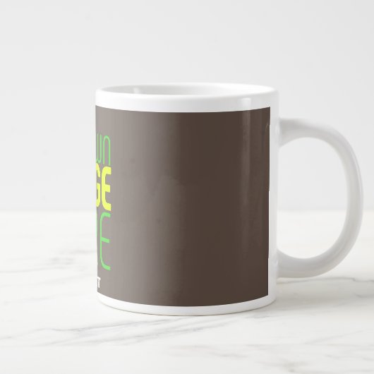 MODERNE BEARBEITUNG EINFACHE KAFFEBILDTEMPLATE Jumbo-Tasse (Rechts)