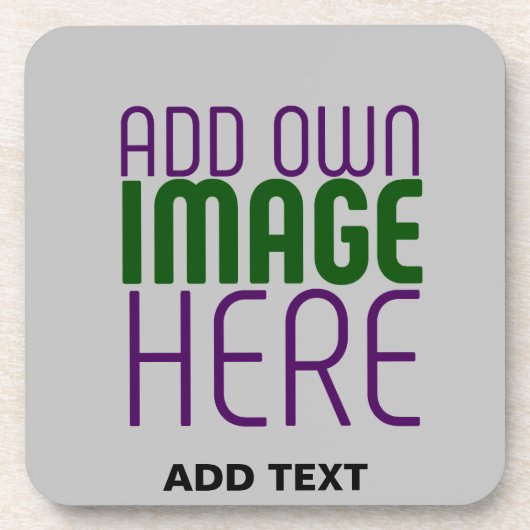 MODERNE BEARBEITUNGSFÄHIGE EINFACHE ASH-BILDTEXTVO GETRÄNKEUNTERSETZER (Vorderseite)