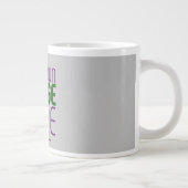 MODERNE BEARBEITUNGSFÄHIGE EINFACHE ASH-BILDTEXTVO Jumbo-Tasse (Rechts)