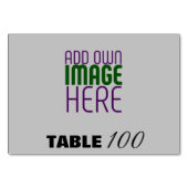 MODERNE BEARBEITUNGSFÄHIGE EINFACHE ASH-BILDTEXTVO TISCHNUMMER (Rückseite)