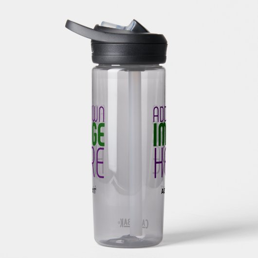 MODERNE BEARBEITUNGSFÄHIGE EINFACHE ASH-BILDTEXTVO TRINKFLASCHE (Rechts)