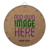 MODERNE BEARBEITUNGSFÄHIGE, EINFACHE BILDTEXTVORLA DARTSCHEIBE (vorne)