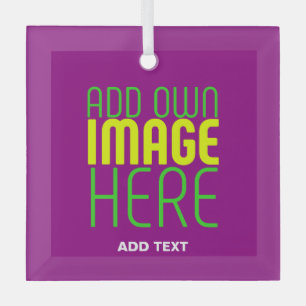 MODERNE BEARBEITUNGSFÄHIGE EINFACHE LILA BILDTEXTV ORNAMENT AUS GLAS