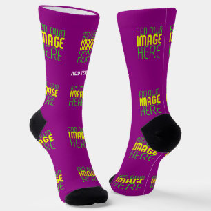 MODERNE BEARBEITUNGSFÄHIGE EINFACHE LILA BILDTEXTV SOCKEN