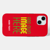 MODERNE BEARBEITUNGSFÄHIGE EINFACHE ROTE BILDTEXTV Case-Mate iPhone HÜLLE (Rückseite (Horizontal))