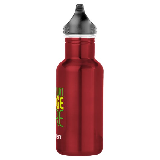 MODERNE BEARBEITUNGSFÄHIGE EINFACHE ROTE BILDTEXTV EDELSTAHLFLASCHE (Rechts)