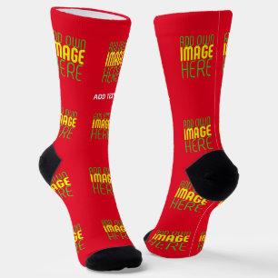MODERNE BEARBEITUNGSFÄHIGE EINFACHE ROTE BILDTEXTV SOCKEN