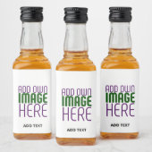 MODERNE BEARBEITUNGSFÄHIGE, EINFACHE WEISSE BILDTE ALKOHOLFLASCHENETIKETT (Flaschen)