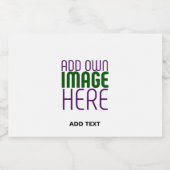 MODERNE BEARBEITUNGSFÄHIGE, EINFACHE WEISSE BILDTE ALKOHOLFLASCHENETIKETT (Einzelnes Label)