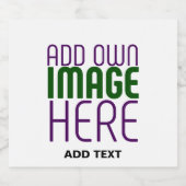 MODERNE BEARBEITUNGSFÄHIGE, EINFACHE WEISSE BILDTE ALKOHOLFLASCHENETIKETT (Einzelnes Label)