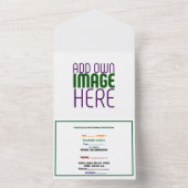 MODERNE BEARBEITUNGSFÄHIGE, EINFACHE WEISSE BILDTE ALL IN ONE EINLADUNG (Innen Boden)