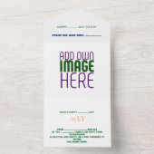 MODERNE BEARBEITUNGSFÄHIGE, EINFACHE WEISSE BILDTE ALL IN ONE EINLADUNG (Innen Boden)