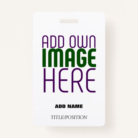 MODERNE BEARBEITUNGSFÄHIGE, EINFACHE WEISSE BILDTE AUSWEIS (Vorderseite)