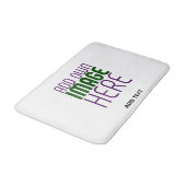 MODERNE BEARBEITUNGSFÄHIGE, EINFACHE WEISSE BILDTE BADEMATTE (Schrägansicht)