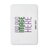 MODERNE BEARBEITUNGSFÄHIGE, EINFACHE WEISSE BILDTE BADEMATTE (Vorderseite Vertikal)