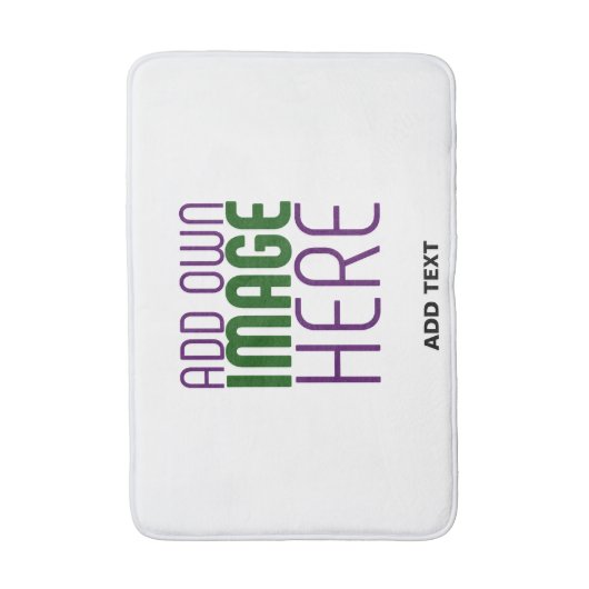 MODERNE BEARBEITUNGSFÄHIGE, EINFACHE WEISSE BILDTE BADEMATTE (Vorderseite Vertikal)