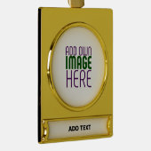 MODERNE BEARBEITUNGSFÄHIGE, EINFACHE WEISSE BILDTE Banner-Ornament GOLD (Rechts)