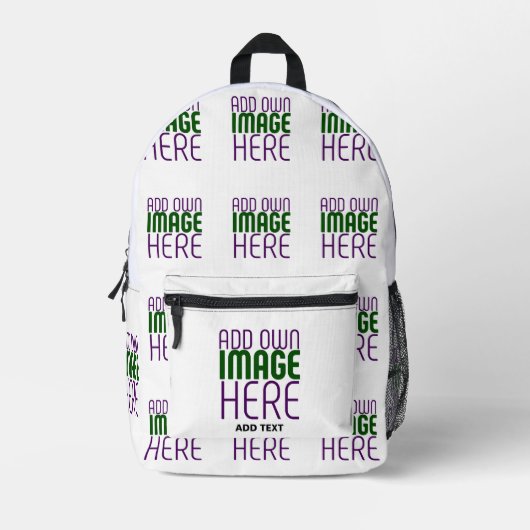 MODERNE BEARBEITUNGSFÄHIGE, EINFACHE WEISSE BILDTE BEDRUCKTER RUCKSACK (Vorderseite)
